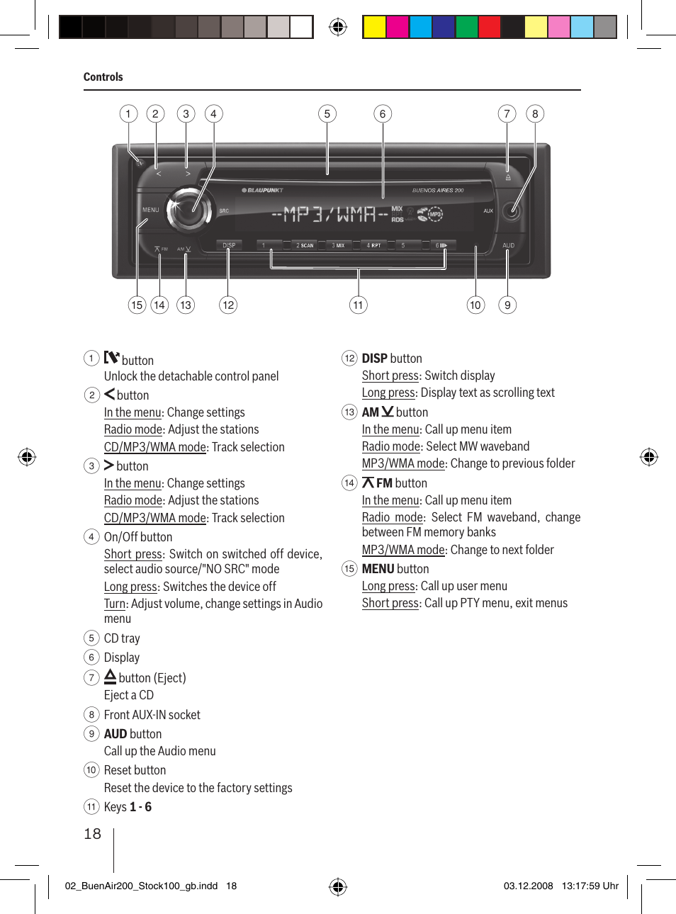 Blaupunkt BUENOS AIRES 200 7 649 020 110 User Manual | Page 18 / 140