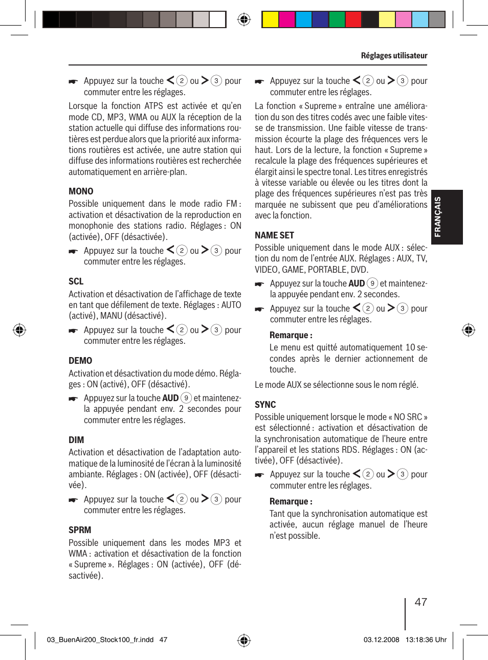 Blaupunkt BUENOS AIRES 200 7 649 020 110 User Manual | Page 47 / 140