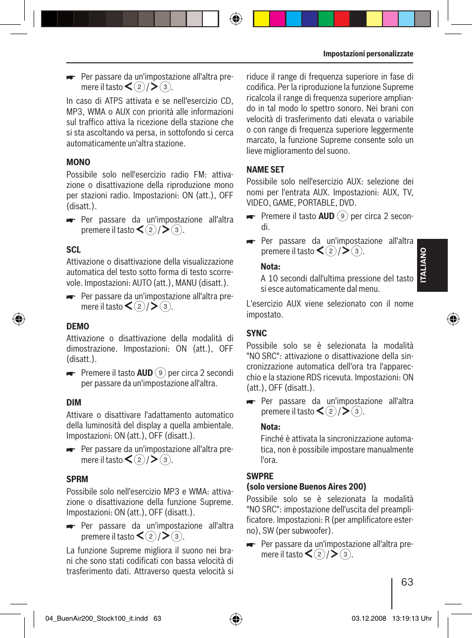 Blaupunkt BUENOS AIRES 200 7 649 020 110 User Manual | Page 63 / 140