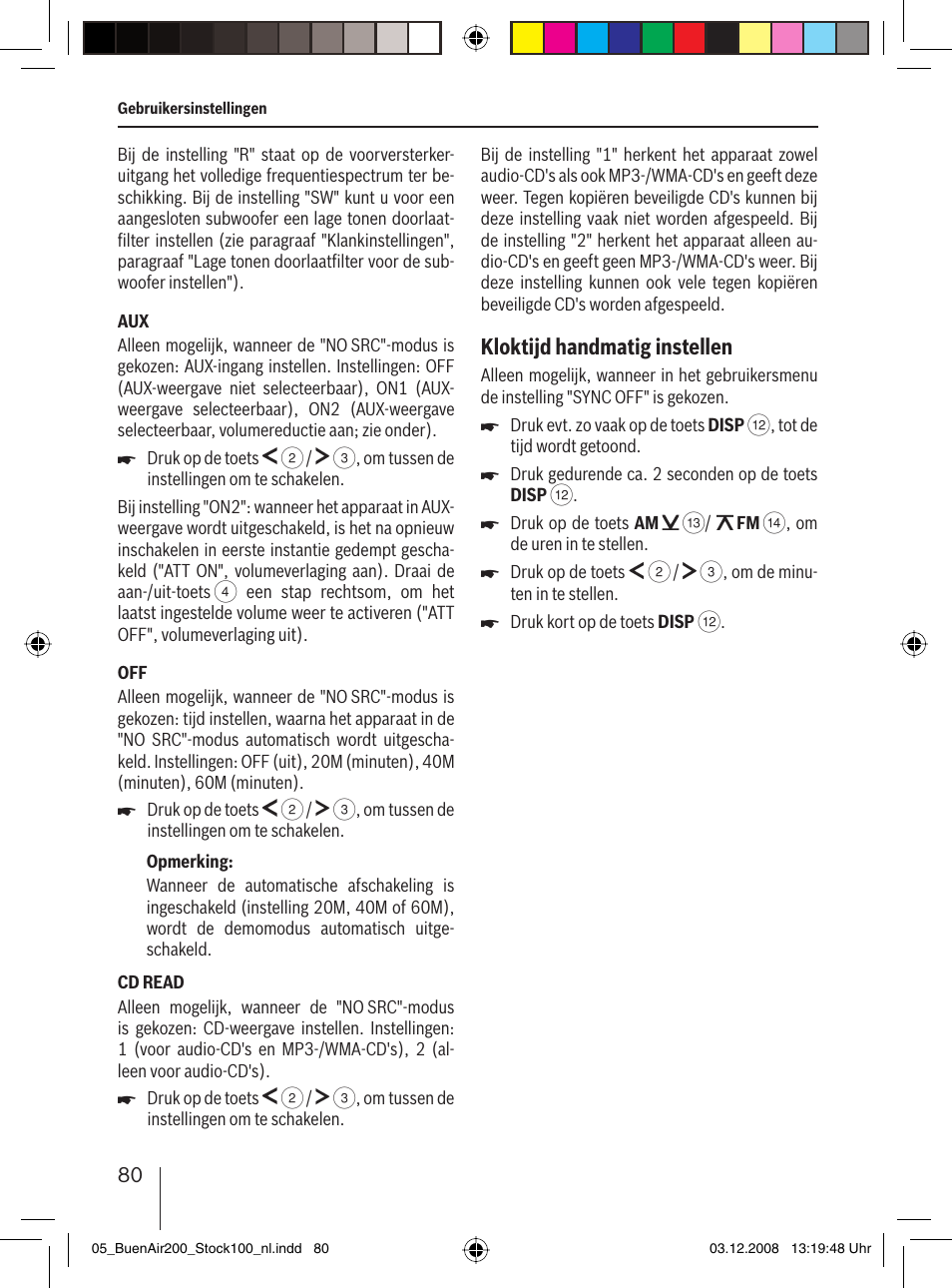Kloktijd handmatig instellen | Blaupunkt BUENOS AIRES 200 7 649 020 110 User Manual | Page 80 / 140