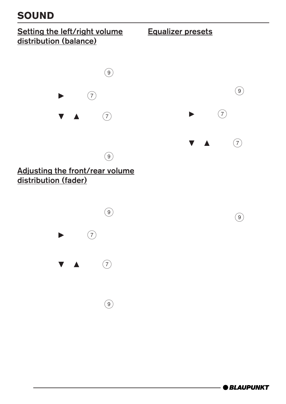 Sound | Blaupunkt CD35 7 645 060 510 User Manual | Page 21 / 31