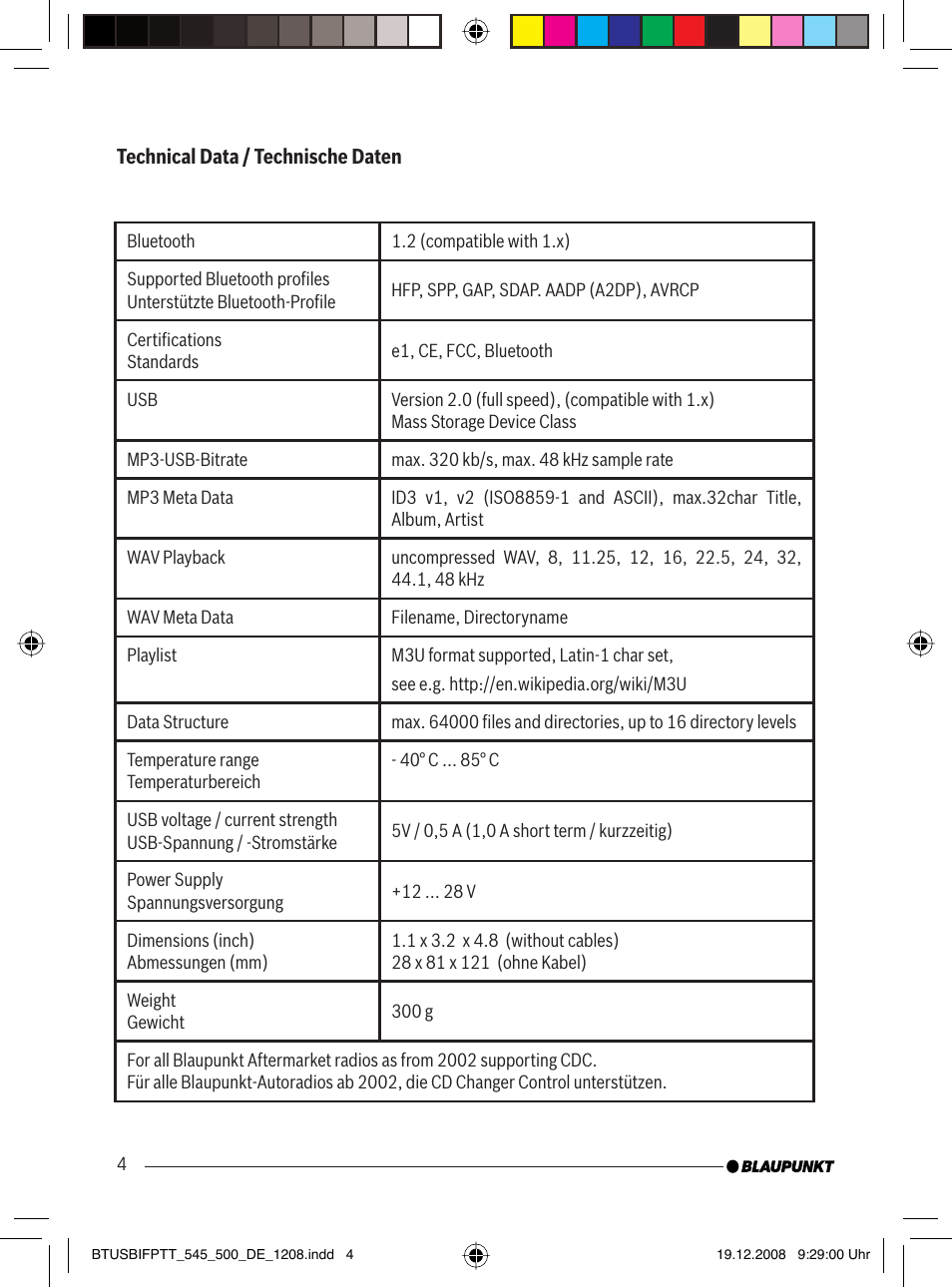 Blaupunkt 7 607 548 500 User Manual | Page 4 / 25