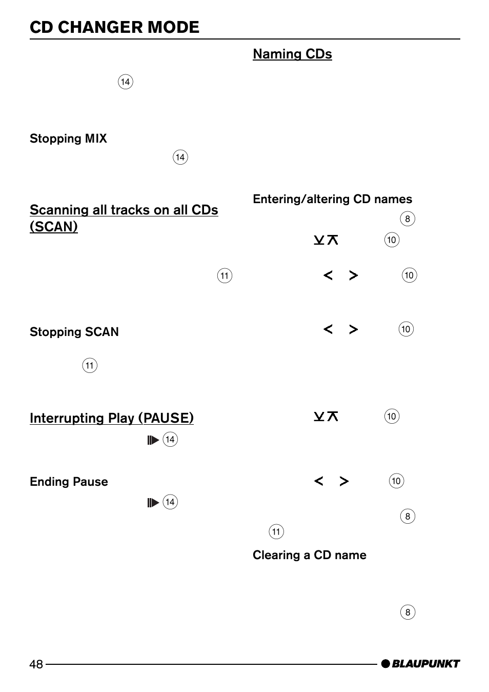 Cd changer mode | Blaupunkt CASABLANCA CD52 User Manual | Page 21 / 30
