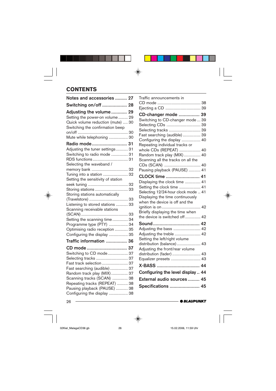 Blaupunkt KIEL CD36 User Manual | Page 4 / 25