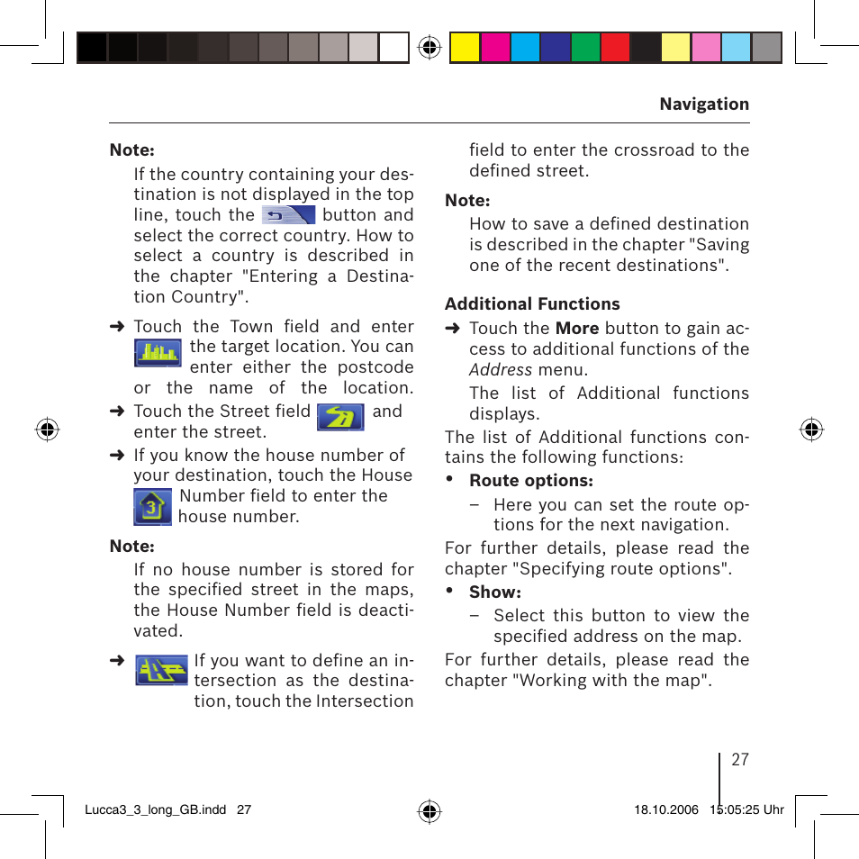 Blaupunkt TRAVELPILOT LUCCA 3.3 User Manual | Page 27 / 88