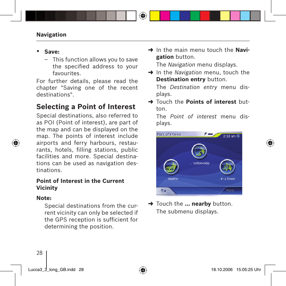 Selecting a point of interest | Blaupunkt TRAVELPILOT LUCCA 3.3 User Manual | Page 28 / 88