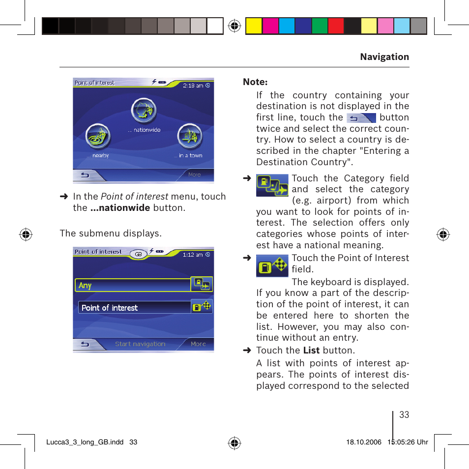 Blaupunkt TRAVELPILOT LUCCA 3.3 User Manual | Page 33 / 88