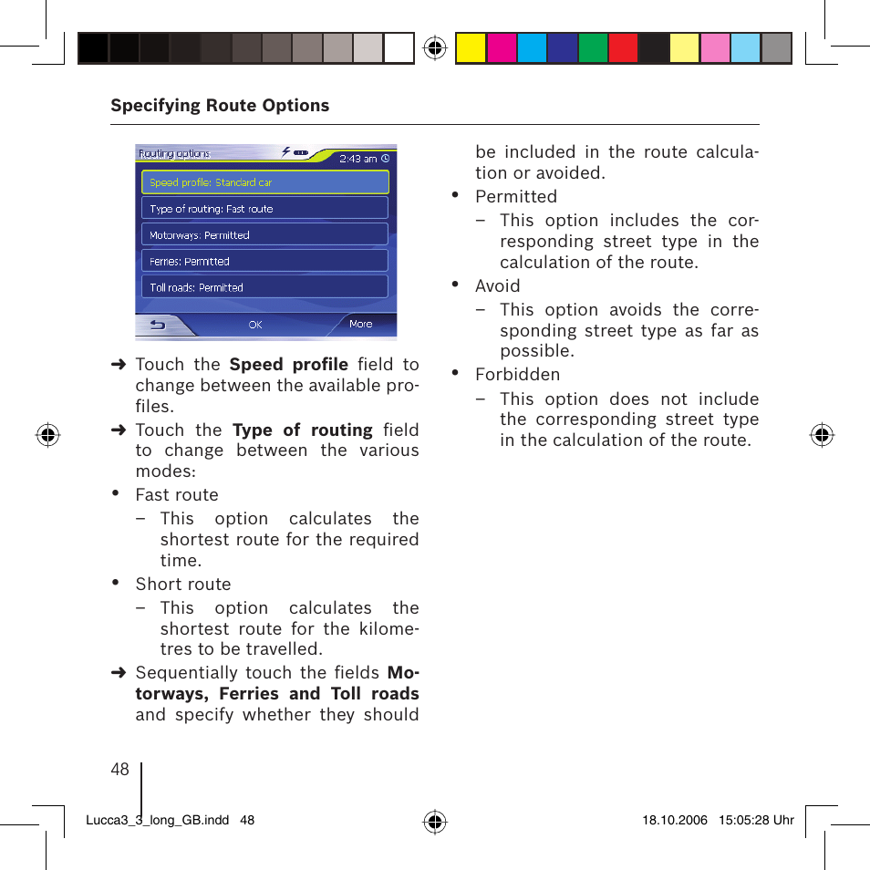Blaupunkt TRAVELPILOT LUCCA 3.3 User Manual | Page 48 / 88