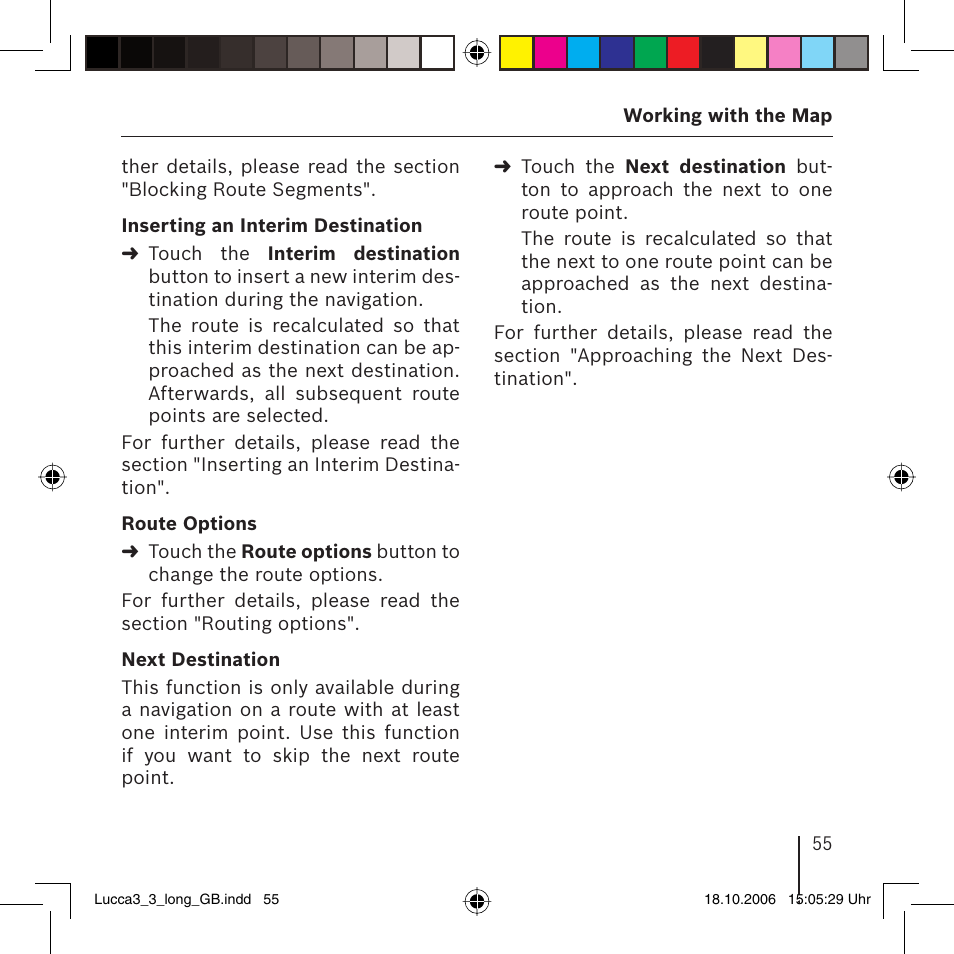 Blaupunkt TRAVELPILOT LUCCA 3.3 User Manual | Page 55 / 88