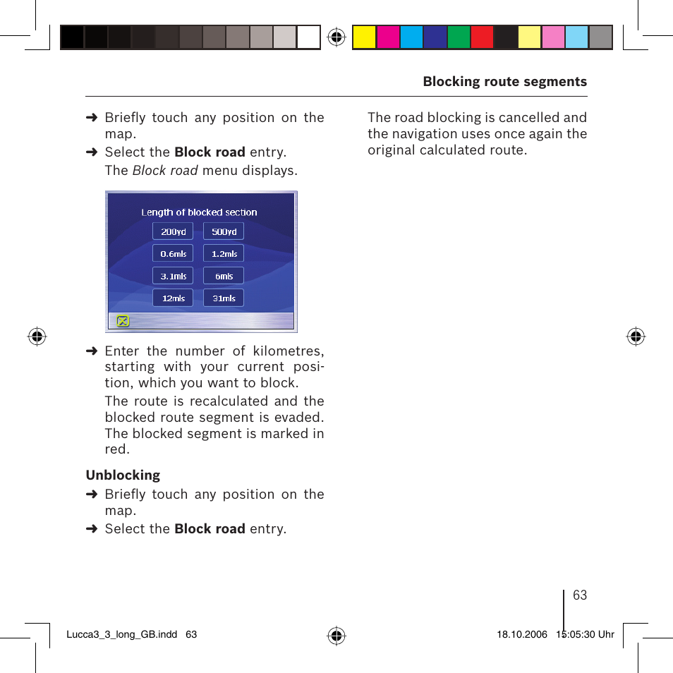 Blaupunkt TRAVELPILOT LUCCA 3.3 User Manual | Page 63 / 88