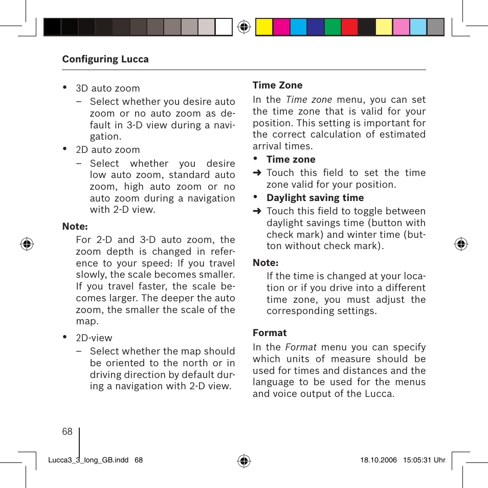 Blaupunkt TRAVELPILOT LUCCA 3.3 User Manual | Page 68 / 88