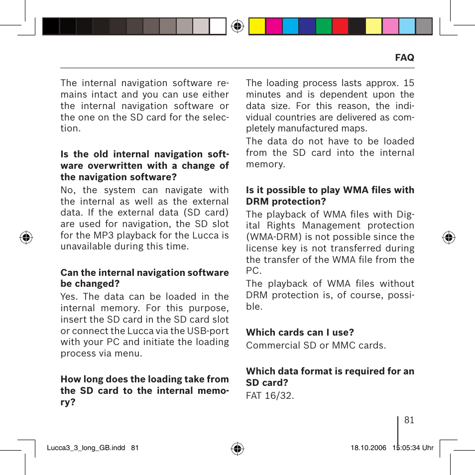 Blaupunkt TRAVELPILOT LUCCA 3.3 User Manual | Page 81 / 88