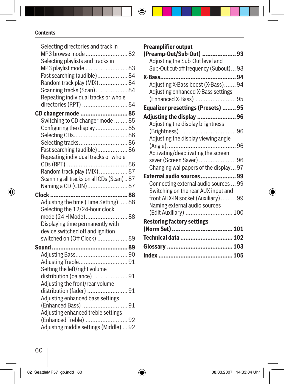 Blaupunkt SEATTLE MP57 7 647 453 310 User Manual | Page 6 / 55