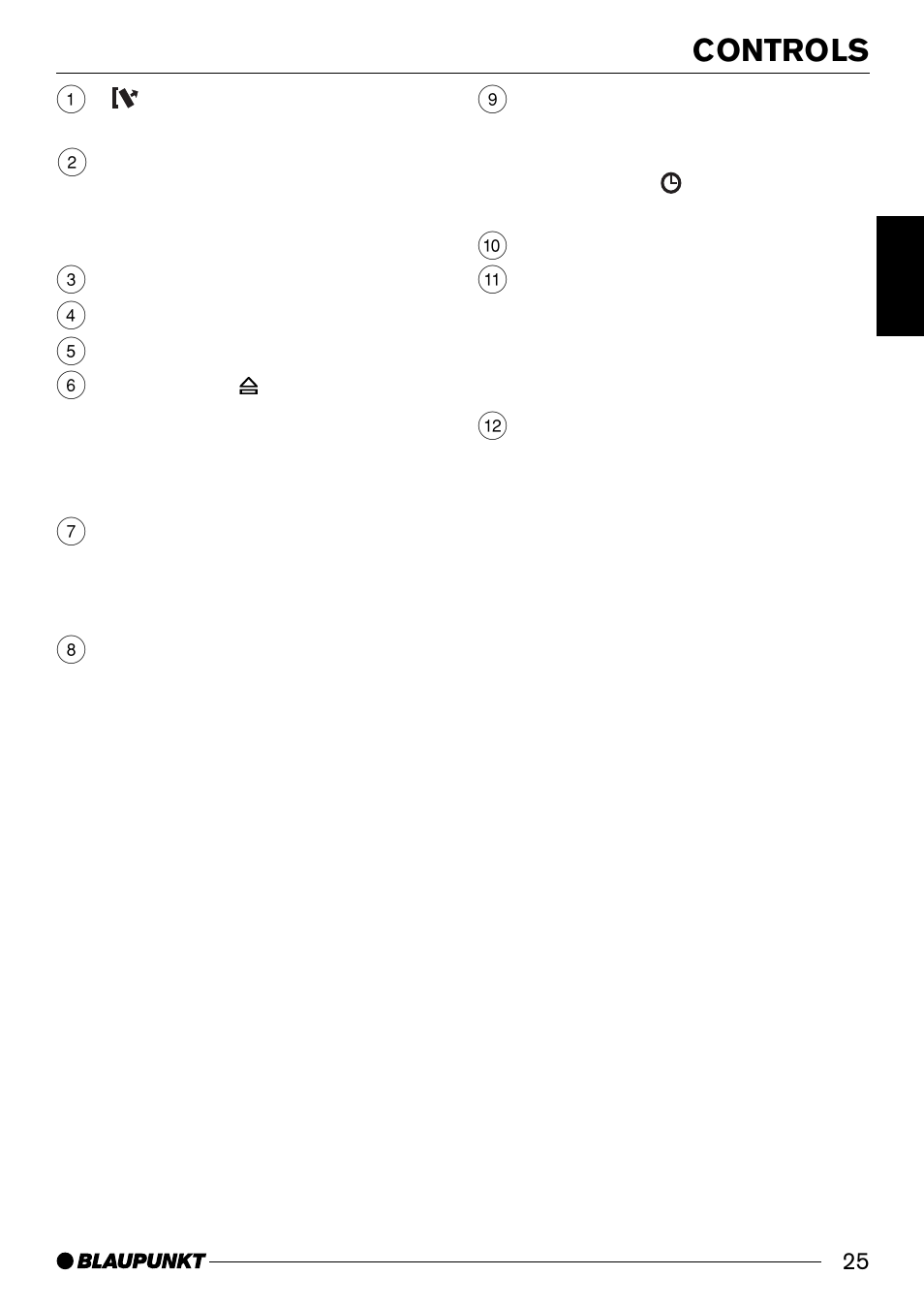 Installation instructions 197, Controls | Blaupunkt Alicante CD32 User Manual | Page 4 / 25