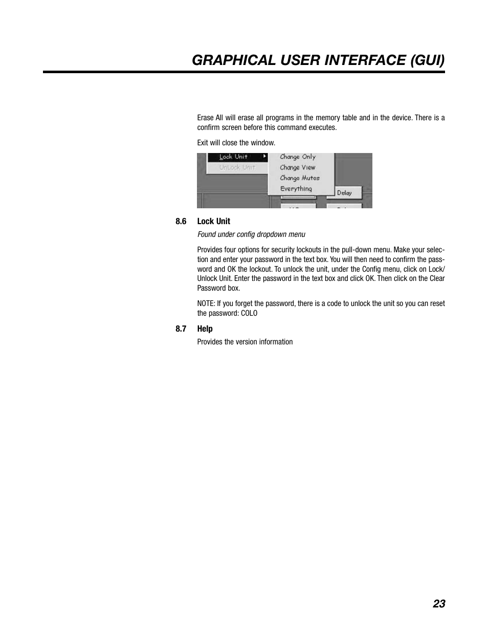 Graphical user interface (gui) | BBE DS48 User Manual | Page 29 / 39