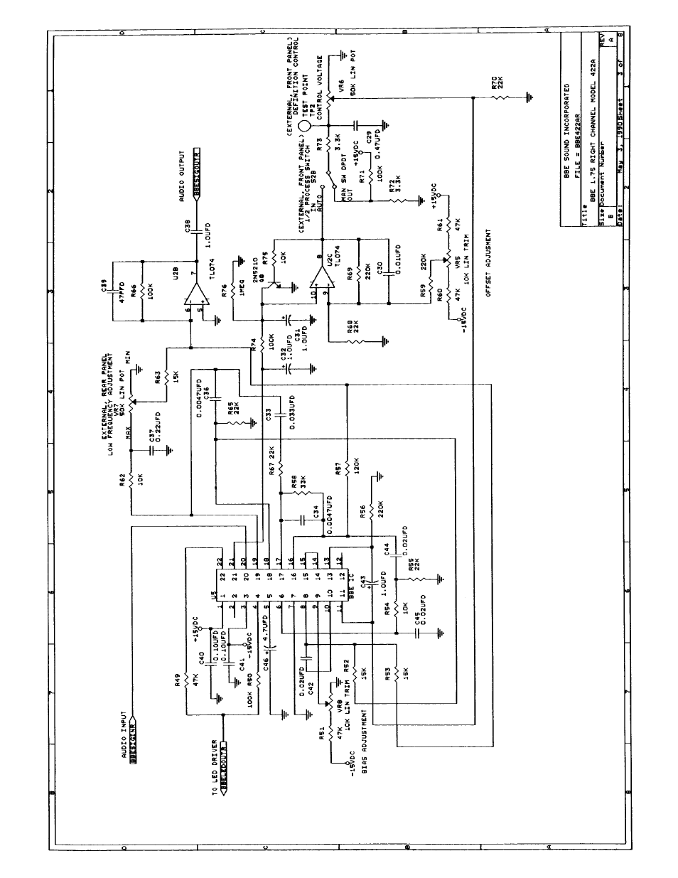 BBE Sonic Maximizer BBE 422A User Manual | Page 17 / 21