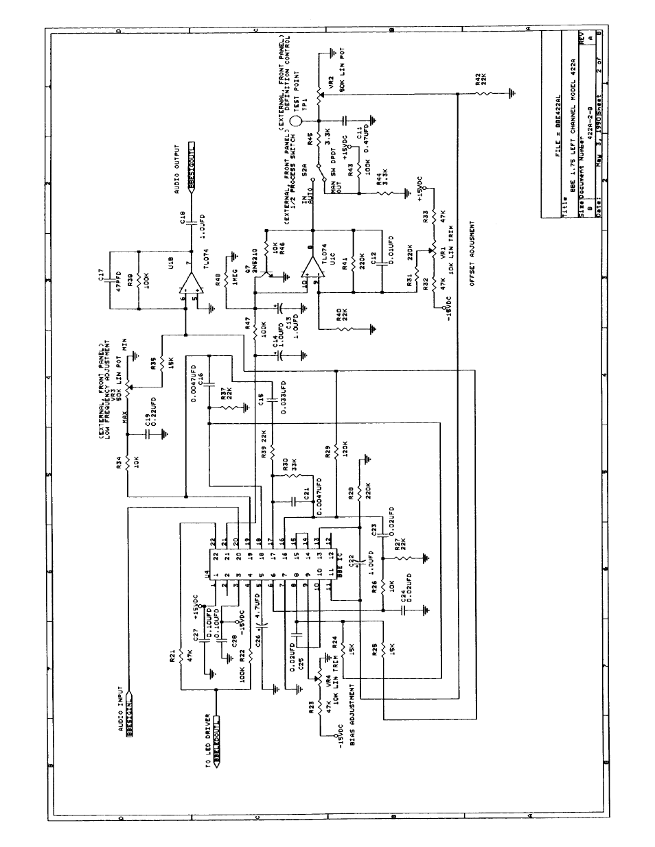 BBE Sonic Maximizer BBE 422A User Manual | Page 18 / 21