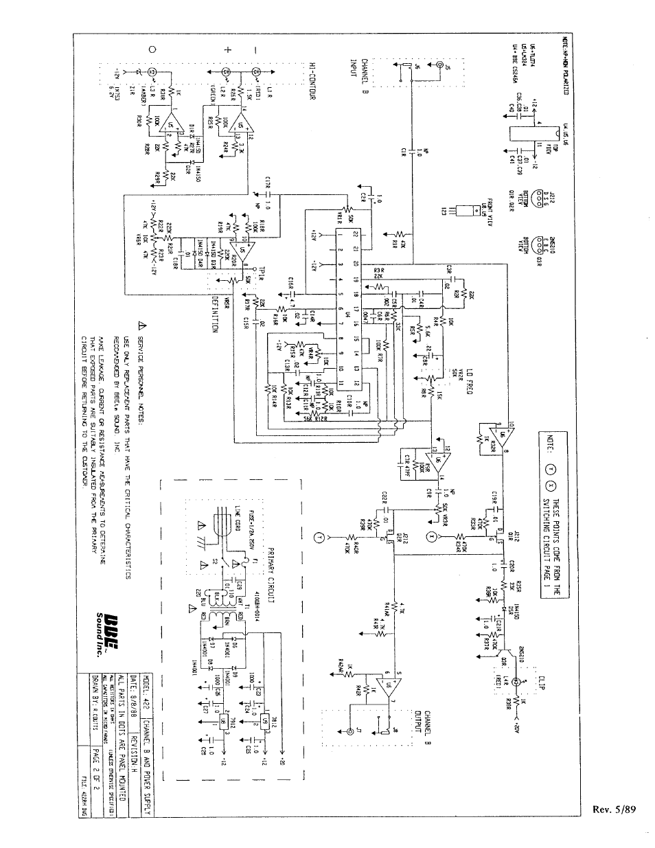 BBE Sonic Maximizer BBE 422 User Manual | Page 17 / 18