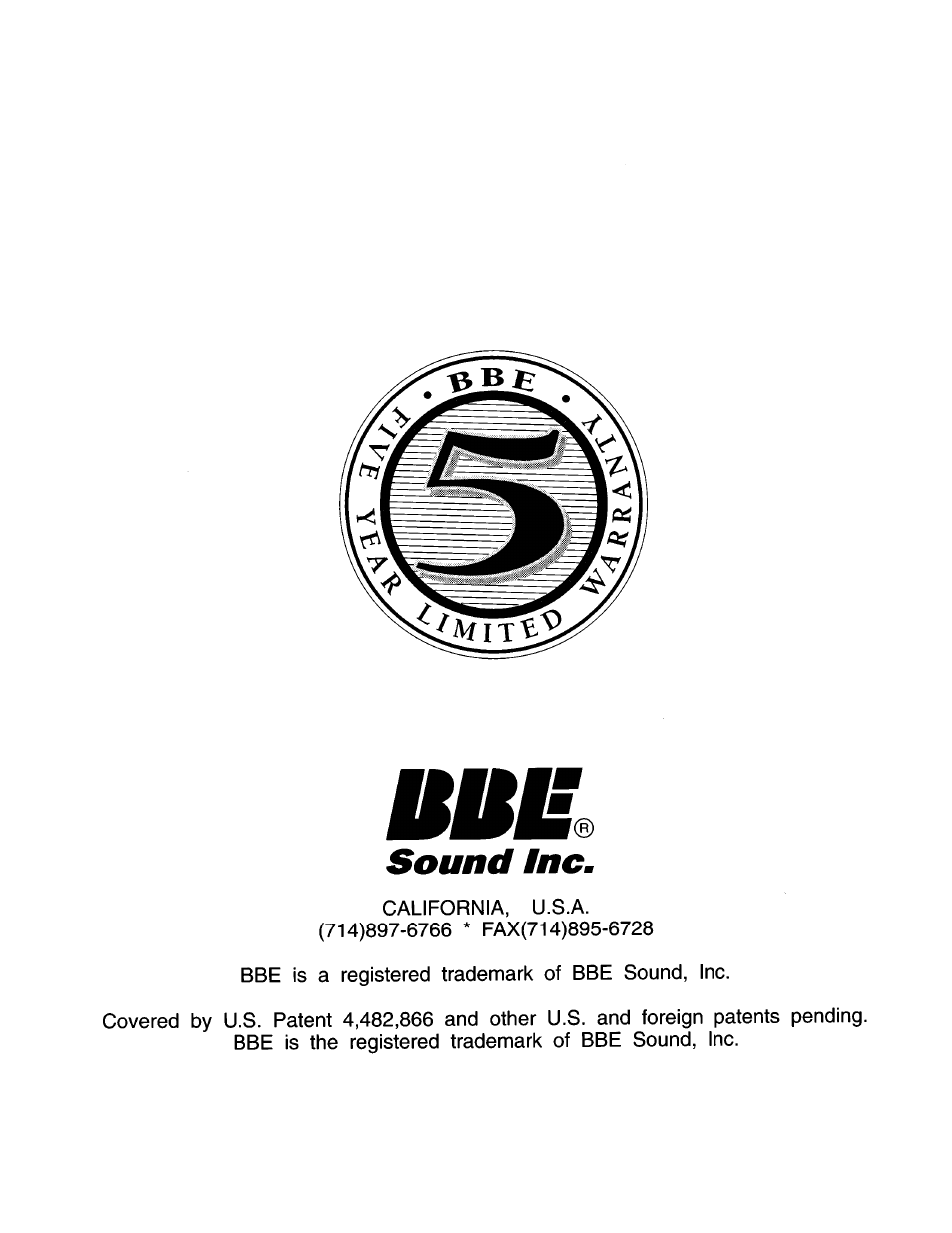 Sound inc | BBE Sonic Maximizer BBE 422 User Manual | Page 18 / 18