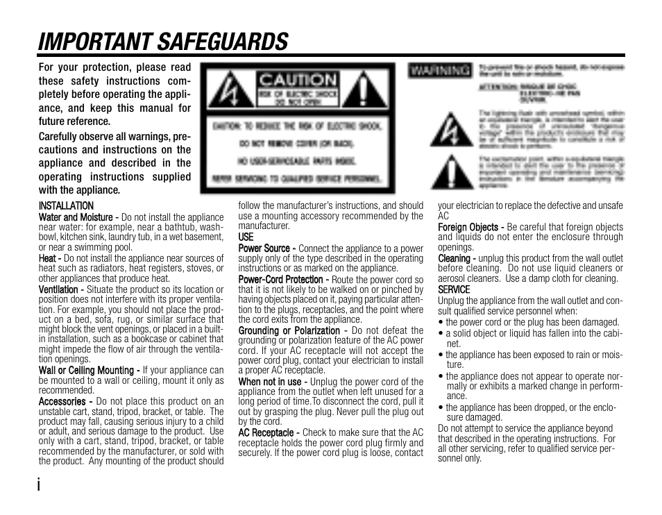 Important safeguards | BBE Boosta Grande User Manual | Page 2 / 12