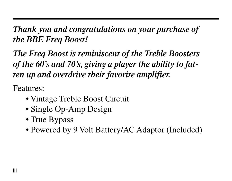 BBE Freq Boost User Manual | Page 4 / 12