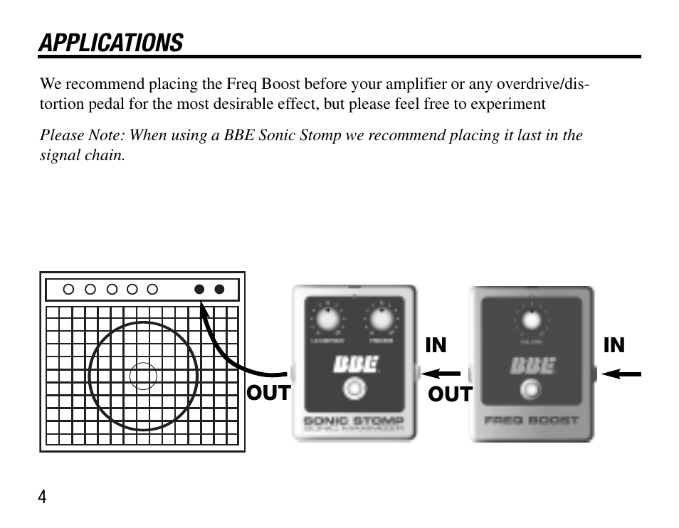 Applications | BBE Freq Boost User Manual | Page 8 / 12