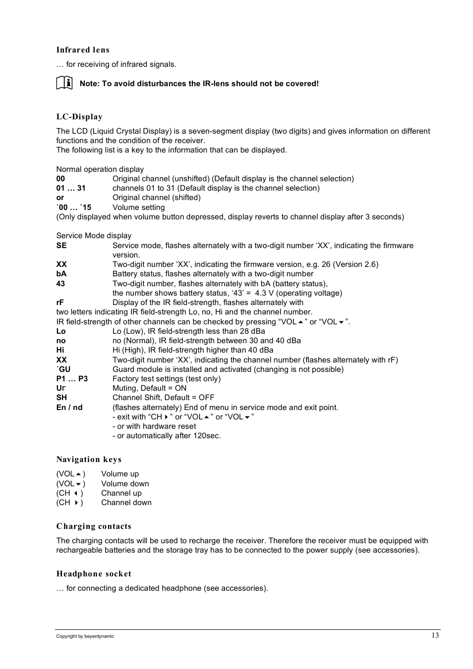 Beyerdynamic SIR 320 User Manual | Page 13 / 28