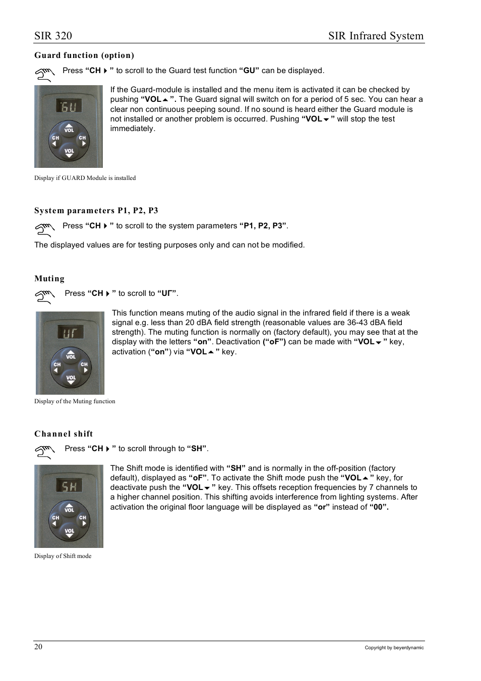 Sir 320 sir infrared system | Beyerdynamic SIR 320 User Manual | Page 20 / 28