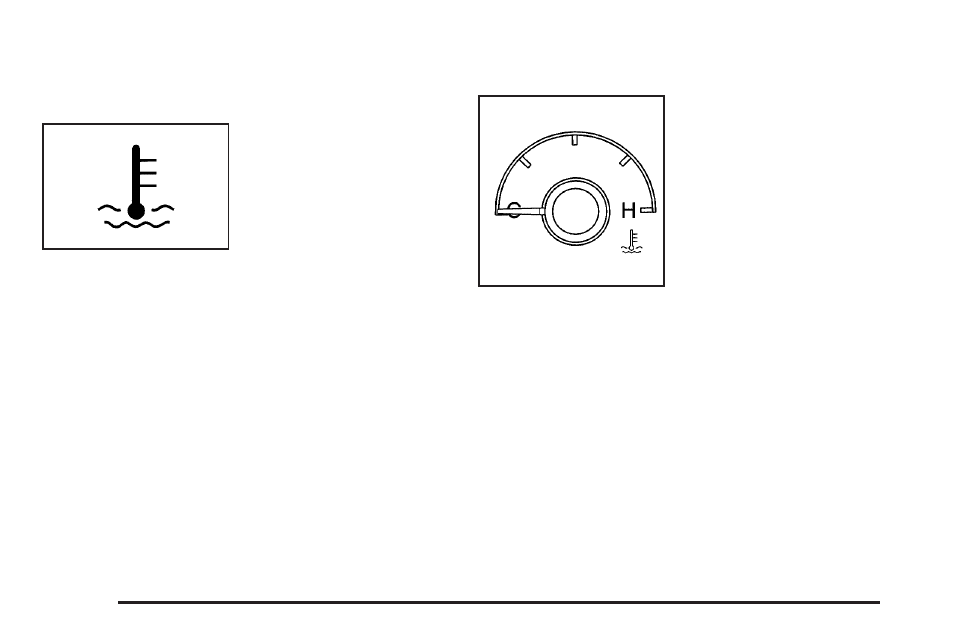 Engine coolant temperature warning light, Engine coolant temperature gage | Buick 2009 Enclave User Manual | Page 160 / 428