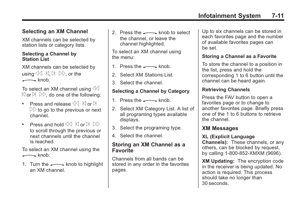 Infotainment system 7-11 | Buick 2011 Regal User Manual | Page 153 / 360