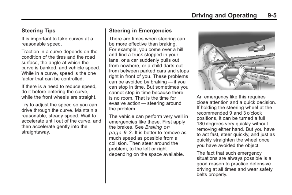 Driving and operating 9-5 | Buick 2011 Regal User Manual | Page 193 / 360