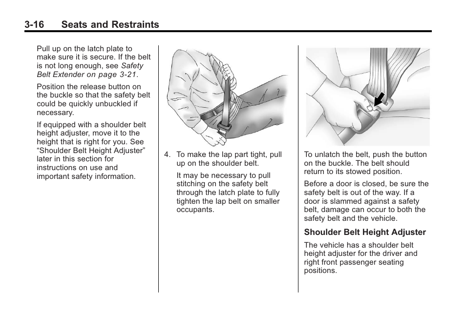 16 seats and restraints | Buick 2011 Regal User Manual | Page 58 / 360