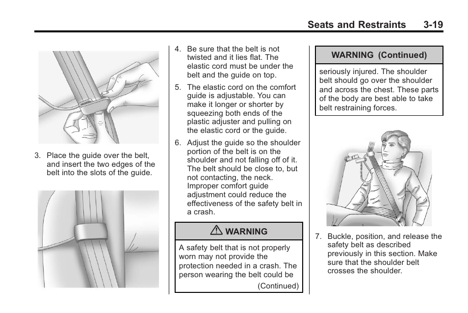 Seats and restraints 3-19 | Buick 2011 Regal User Manual | Page 61 / 360