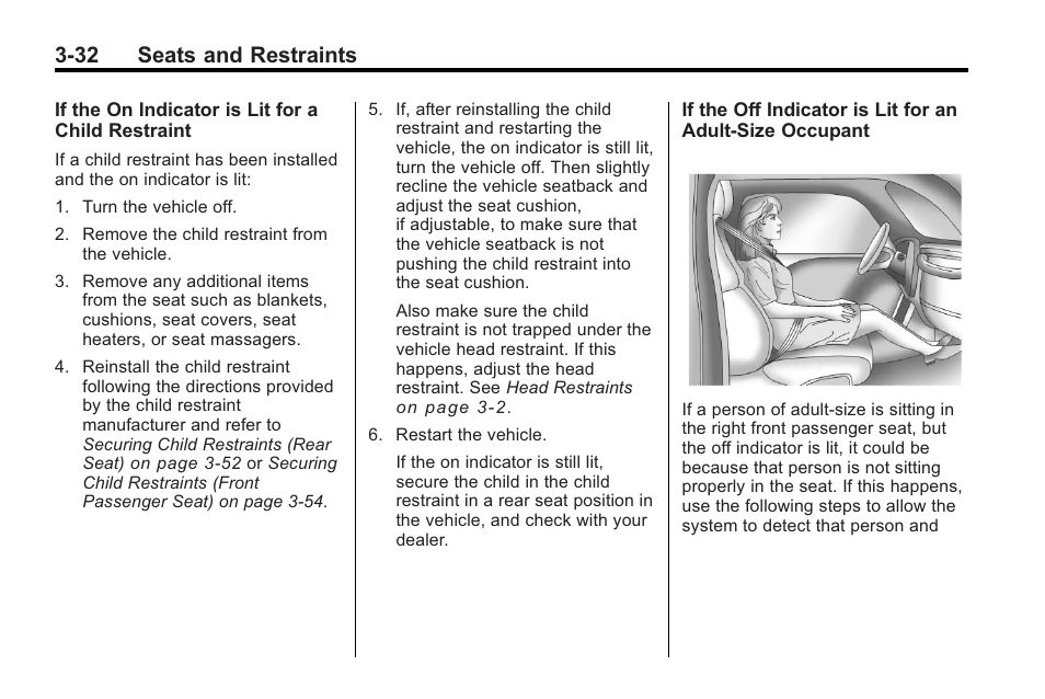 32 seats and restraints | Buick 2011 Regal User Manual | Page 74 / 360