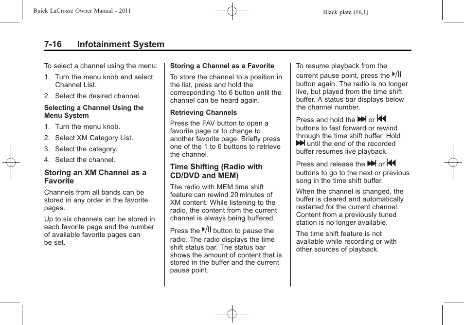 Buick 2011 Lacrosse User Manual | Page 188 / 446