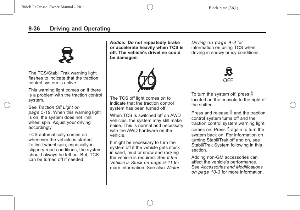 Buick 2011 Lacrosse User Manual | Page 274 / 446