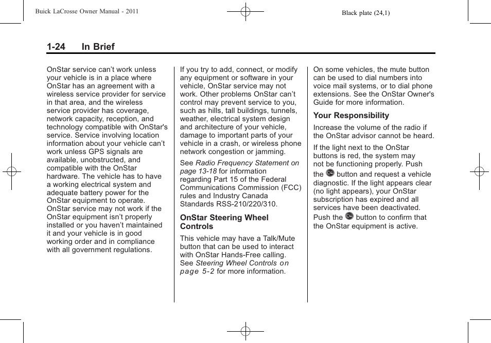 Buick 2011 Lacrosse User Manual | Page 30 / 446