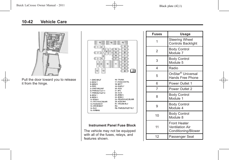 42 vehicle care | Buick 2011 Lacrosse User Manual | Page 342 / 446