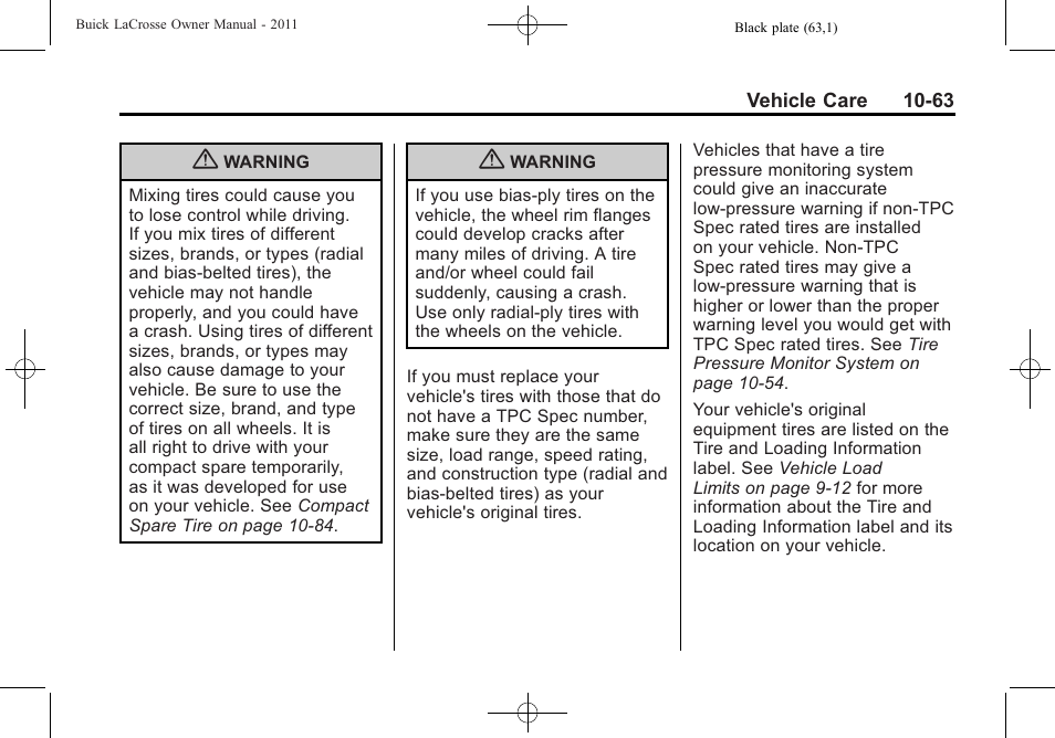 Buick 2011 Lacrosse User Manual | Page 363 / 446