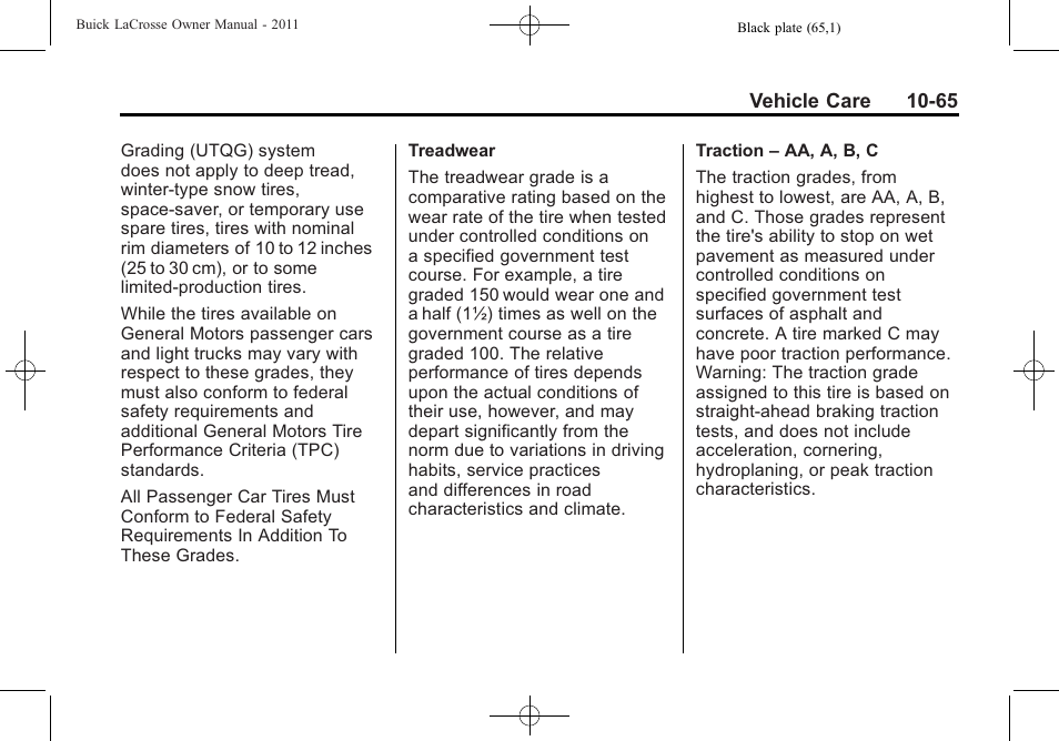Buick 2011 Lacrosse User Manual | Page 365 / 446
