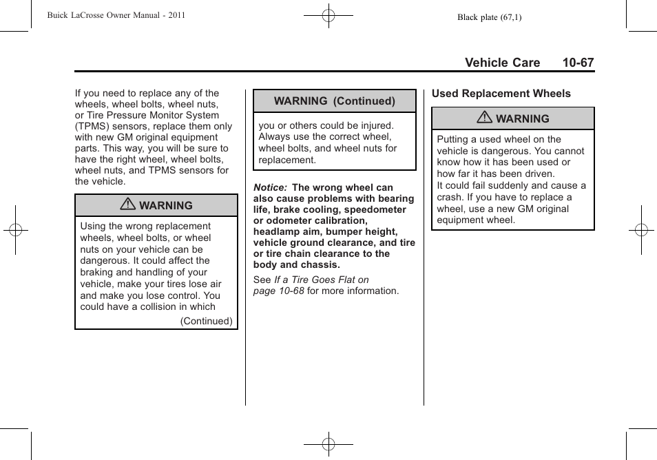 Buick 2011 Lacrosse User Manual | Page 367 / 446
