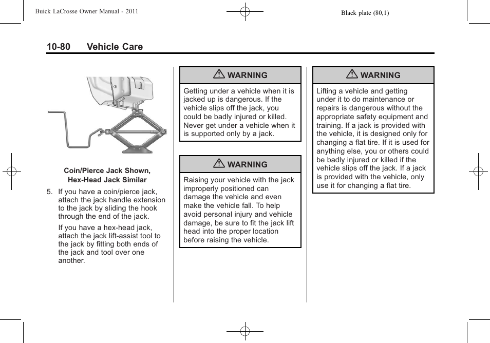 Buick 2011 Lacrosse User Manual | Page 380 / 446