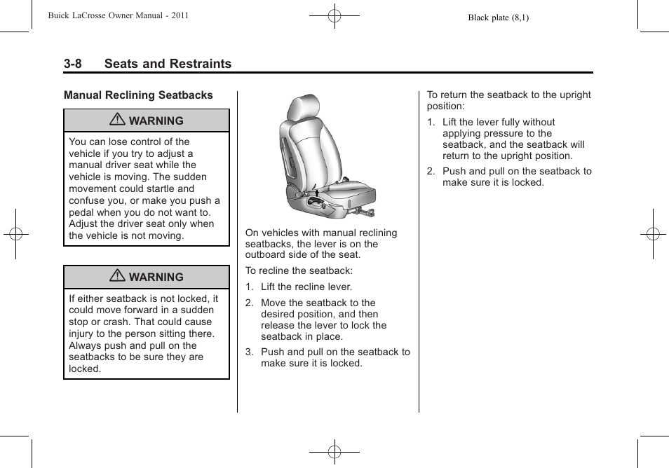 Buick 2011 Lacrosse User Manual | Page 60 / 446