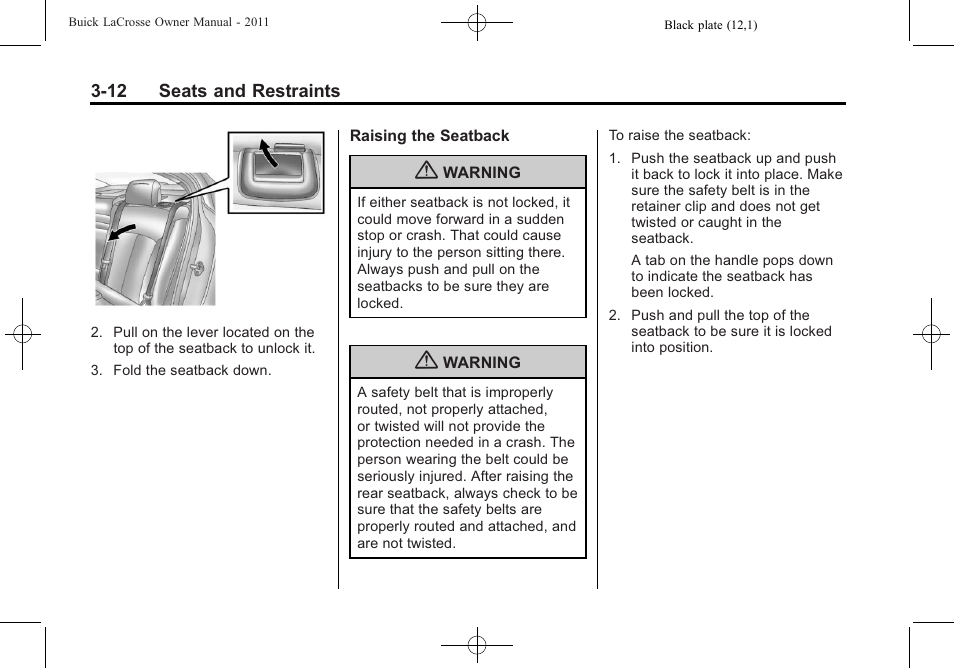 Buick 2011 Lacrosse User Manual | Page 64 / 446