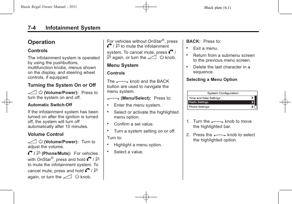 Operation, Operation -4 | Buick REGAL 2011 User Manual | Page 154 / 368
