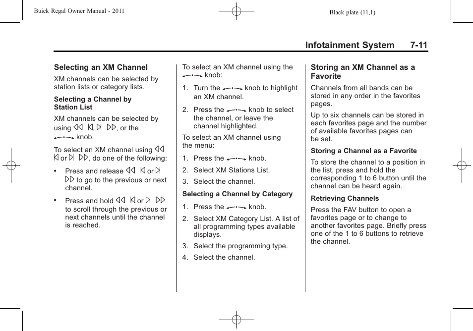 Buick REGAL 2011 User Manual | Page 161 / 368