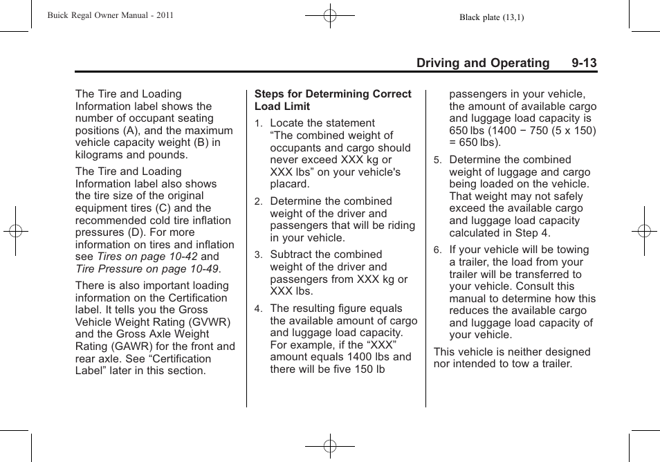 Buick REGAL 2011 User Manual | Page 203 / 368