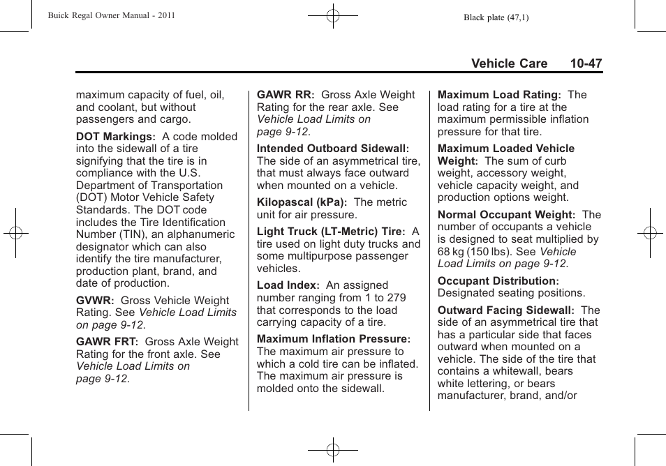 Buick REGAL 2011 User Manual | Page 287 / 368