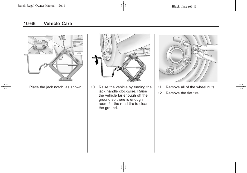 66 vehicle care | Buick REGAL 2011 User Manual | Page 306 / 368
