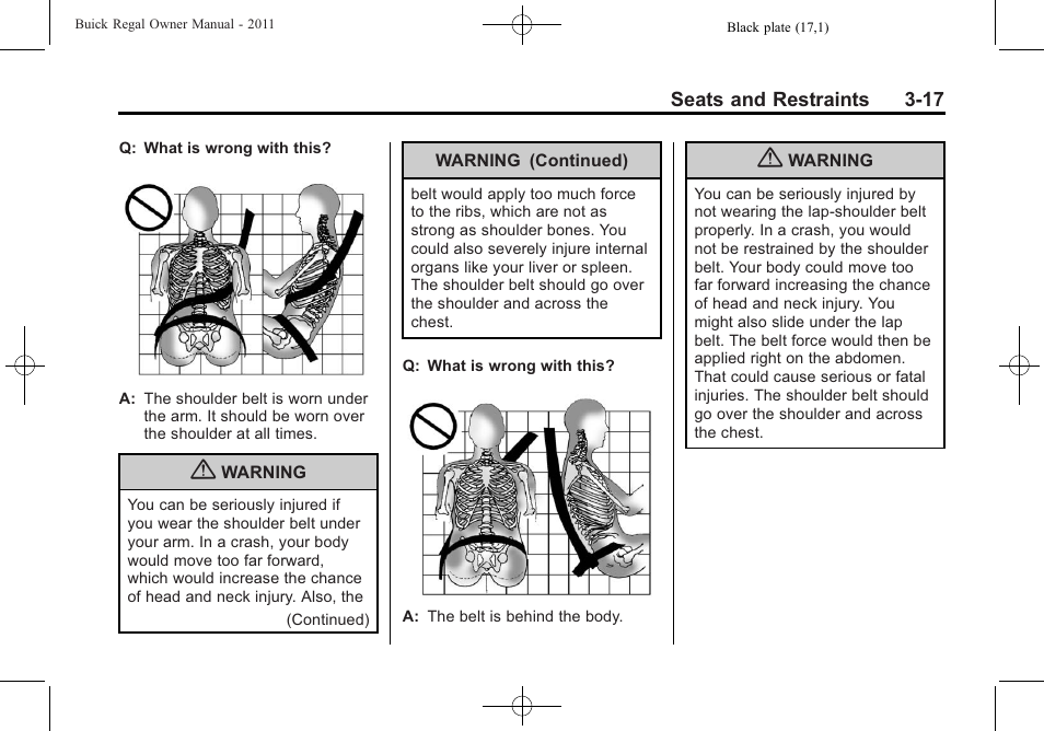 Buick REGAL 2011 User Manual | Page 59 / 368